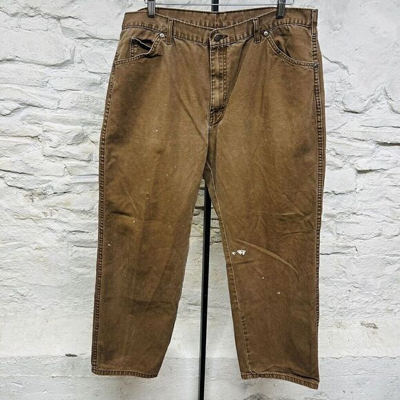 Dickies Work Pants 38x30 (36x30 Actual) Carpenter Paint Splatter Distressed Fade - Picture 1 of 6